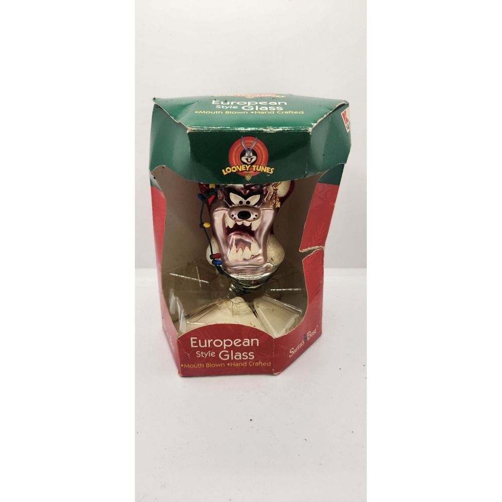 Tasmanian‎ Devil Christmas European Style Glass Ornament in Package